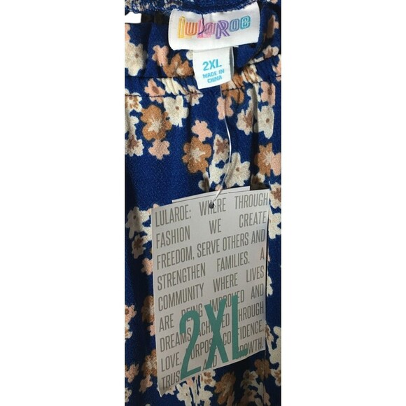 LuLaRoe Dress Women's Size 2XL Annabelle Floral Long Sleeve Stretchy Neckline - Picture 7 of 9